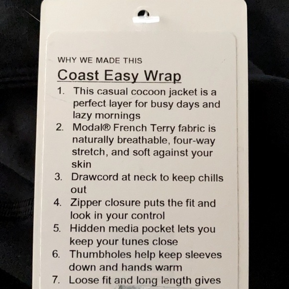 ❤️ Lululemon Coast Easy Wrap Size 2 NWT - Picture 5 of 12